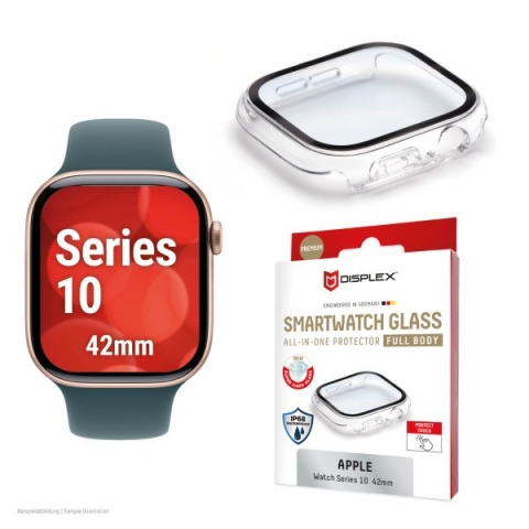 DISPLEX FULL BODY GLASS PROTECTOR FOR APPLE WATCH SERIES 10 42mm transparent