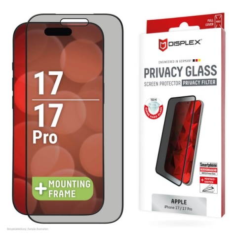 DISPLEX REAL GLASS 3D IPHONE 17 / 17 PRO PRIVACY WITH APPLICATOR