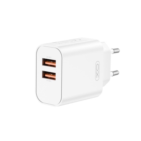 XO TRAVEL CHARGER CE34 2 USB PORTS 2.4A white
