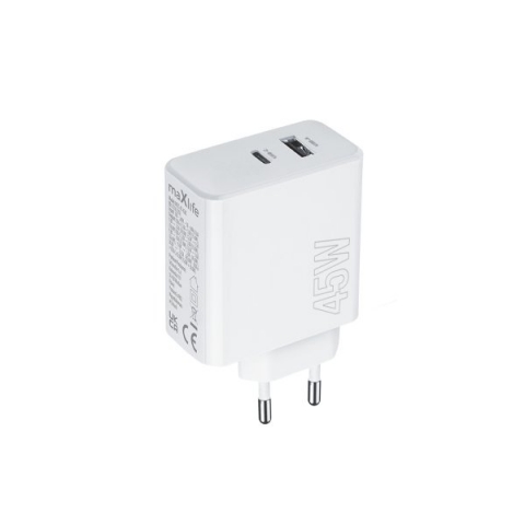 MAXLIFE TRAVEL QC PD + 1 PORT 45W white
