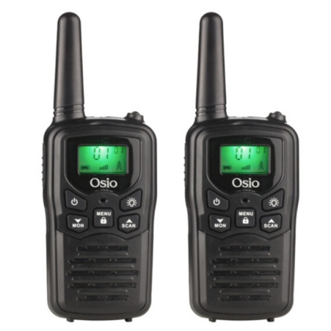 WALKIE TAKIE OSIO 8Km ΕΠΑΝΑΦΟΡΤΙΖΟΜΕΝΟ black SET 2 TEM