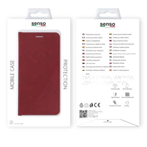 SENSO FEEL STAND BOOK HUAWEI P20 LITE red