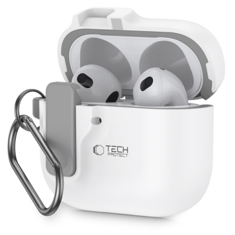 TECH-PROTECT SLIM HOOK CASE FOR CASE APPLE AIRPODS 4 white
