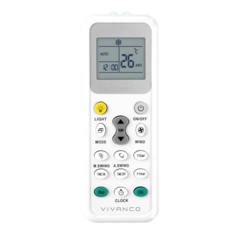 VIVANCO REMOTE CONTROL FOR AIR CONDITION UNIVERSAL black